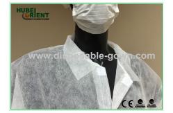 China Tyvek SMS MP PP Single Use Lab Coat With Velcro supplier