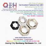 QBH DIN 7967 M4 To M52 Black 6 Locking Teeth Carbon Steel / Stainless Steel Self Lock Counter Nuts / Pallnut for sale