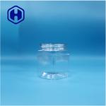 Clear Square PET Plastic Food Grade Sugar Candy  Cookies Jar Featuring Screw Lid for sale