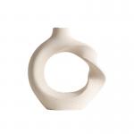 Hollow Geometric Ceramic Vase for Modern Home Decor for sale