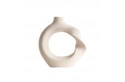 China Hollow Geometric Ceramic Vase for Modern Home Decor supplier