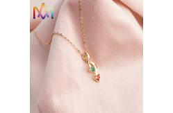 China Engravable Stainless Steel Necklace With Birthstone Inlayed Pendant supplier