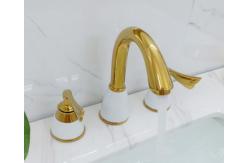 China Two Handle OEM Three Hole Retro Bathroom Sink Faucets supplier