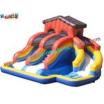 Popular Outdoor Inflatable Water Slides , Inflatable Pool Slide With CE , EN14960 for sale