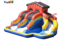 China Popular Outdoor Inflatable Water Slides , Inflatable Pool Slide With CE , EN14960 supplier