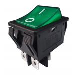 High Quality R5 Green Illuminated Rocker Switch, 32*25mm, 20A 125V, ON-OFF, 10,000 cycles for sale