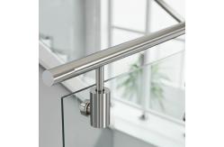 China Smooth Stainless Steel Handrails with 1200mm Balustrade Height for Glass Railings supplier