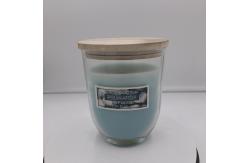China Blue Oval Glass Large Outdoor Citronella Candles For Bugs supplier