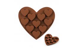 China Multi Shaped 128g 10 Cavities Silicone Chocolate Molds supplier