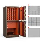 Double Compartment Jewelry Lock Box Fingerprint Lock H1680mm Safe Watch Box