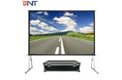 China Fast Fold Motorised Projector Screen 84 Inch With Aluminum Alloy Frame supplier