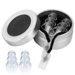 Cnc Aluminum Ear Plugs Metal Case Parts Key Chain Plug Earplugs Keychain for sale