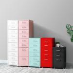 Multifunctional 3 5 6 Drawers Pedestal Movable Metal Storage Cabinet for sale