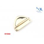 Light Gold Handbag Twist Lock 48mm , High Grade Turn Lock Clasp Hardware for sale