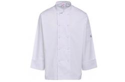 China Stand Up Collar White Chef Coat supplier