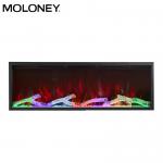 Built In Wood Burning Effect Flame Electric Fireplace Customized 72Inch For Home for sale