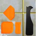 Silica gel triangular scraper, squeegee, aesthetic seam and glue applicator