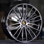 China Custom 22  Black High-Gloss Painted Machine Face Porsche Panamera OEM Wheel for sale