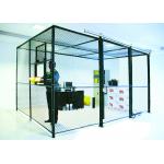 2 Sides Wire Mesh Security Partitions Lockable Storage Cages Powder Coated for sale