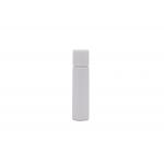 Square White Plastic Refillable Glass Perfume Spray Bottles Skin Care Packaging for sale