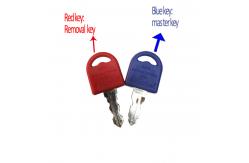 China Plastic Key Cap Chrome plating  Black Metal Cabinet Locks supplier