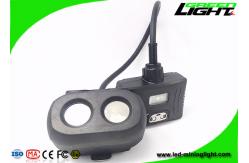 China 334lum OLED Screen LED Miners Cap Lamp Dual Beam USB Charging 10.4Ah supplier