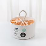 24 Windproof Quilt Plastic Clothes Hanger Clips With Storage Box