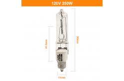 China Mini Can E11 120v 250 Watt Quartz Lamp Dimmable Halogen Light Bulbs supplier