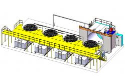 China Shuttle Rotomolding Machine Oven Moveable 3000mm supplier
