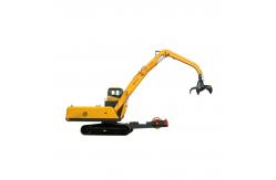 China Bulk Material Handling Equipment / Dual Power Hydraulic Track Material Handler Crane Grab supplier
