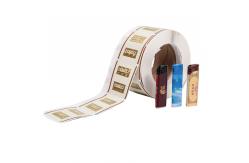 China Waterproof Transparent Sticker Paper Roll Printing Custom Logo Adhesive Sticker Label supplier