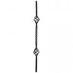 Outdoor Forged Steel Wrought Iron Railing Parts Balusters Decorative Flowers for sale