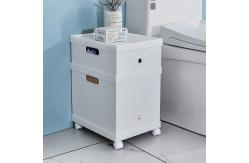 China Rectangle 26*33cm Plastic Storage Bins With Wheels For Clothes supplier
