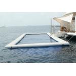 1000D Double Wall Fabric Floating Water Anti-jellyfish Pool Inflatable Sea Swimming Pool With Netting Enclosure for sale