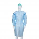 Hospital Use PP+PE/SMS Disposable Isolation Gown Waterproof With Knitted Wrist for sale