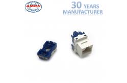 China Toolless UTP Rotation RJ45 Keystone Jack CAT5E CAT6 Gold Plating supplier