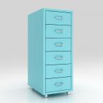 KD Structure 6 Drawers Mobile Metal File Cabinet for home storage