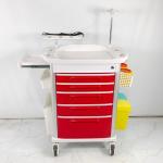 Custom Healthcare Medical Trolley On Wheels , Hospital Medication Cart With Side Hooks for sale