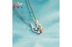 China Engravable Stainless Steel Necklace With Birthstone Inlayed Pendant supplier