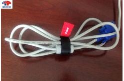 China Custom Logo Black Nylon hook and loop fastener straps For Electrical Cable supplier