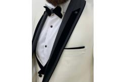 China Ventura White Shawl Collar Tuxedo Slim Fit 3pc 65% Polyester supplier