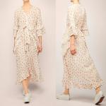 Latest Flounce Design Bohemian Summer Roses Woman Dress with Bow for sale