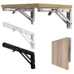 Triangle Adjustable Table Bench Support Folding Brackets for 90 Degree Wall Mounting for sale