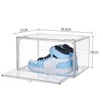 Transparent Plastic Stackable Shoe Storage Boxes Acrylic Drawer Type for sale