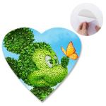 Heart - Shaped Adhesive 3D Lenticular Stickers With Sea Animal Design