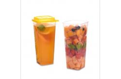 China Square 24Oz 500ml Boba Bubble Plastic PP Cups Single Wall supplier