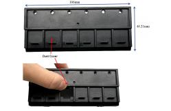 China CAT5e/CAT6/CAT6A Patch Panel Front Panel Adapter 6 Slots for RJ45 Keystone UTP Black supplier
