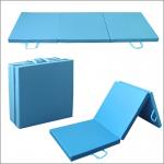 Carrying Handles Tri - Fold Thick Exercise Mat For Tumbling MMA Martial Arts for sale