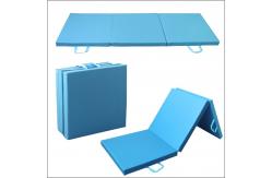 China Carrying Handles Tri - Fold Thick Exercise Mat For Tumbling MMA Martial Arts supplier