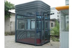China Tempered Glass Police sentry shed With Ticket Windows , Working Desk , Electricity , Light supplier